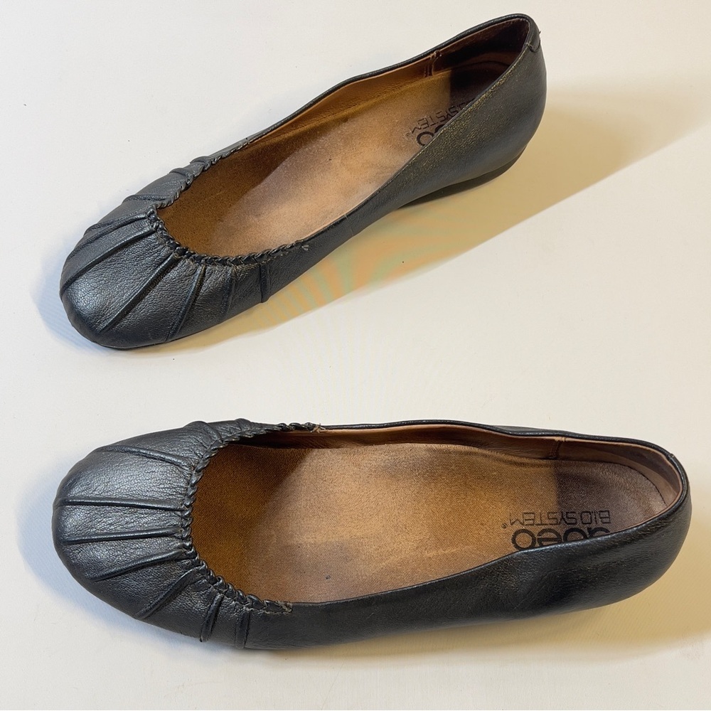 ABEO Taylin women’s Size 9N Gray Black Ballet Leather Flats - Picture 5 of 9